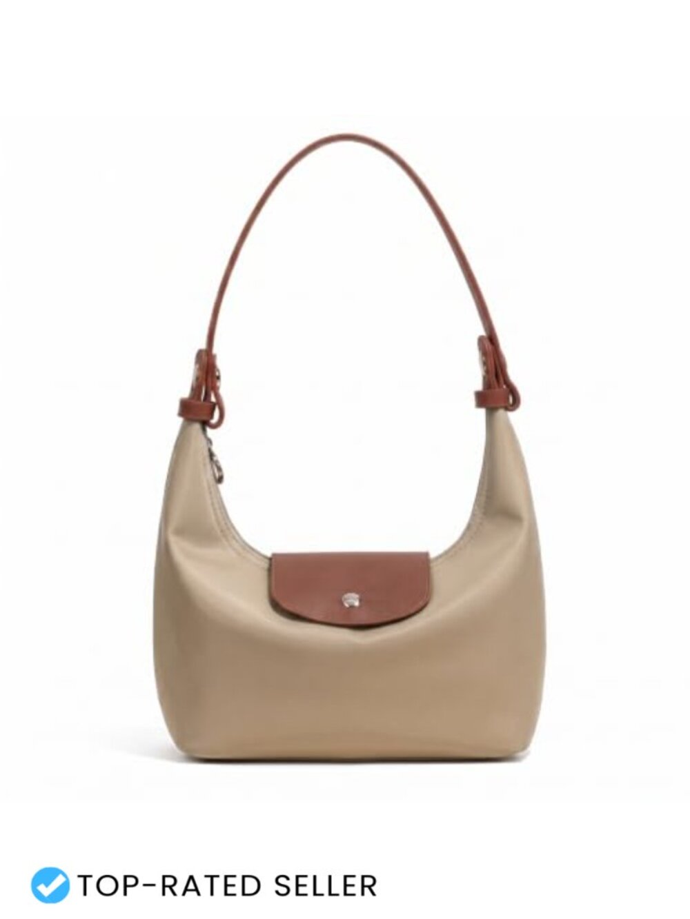 Nylon Crescent Dumpling Crossbody Bag 3-in-1 Convertible Mini Purse